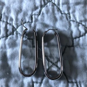 Large Oval Hoop Earrings